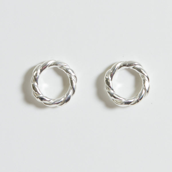 Simply Silver Sterling Silver 925 Polished Twisted Wreath Stud Earrings