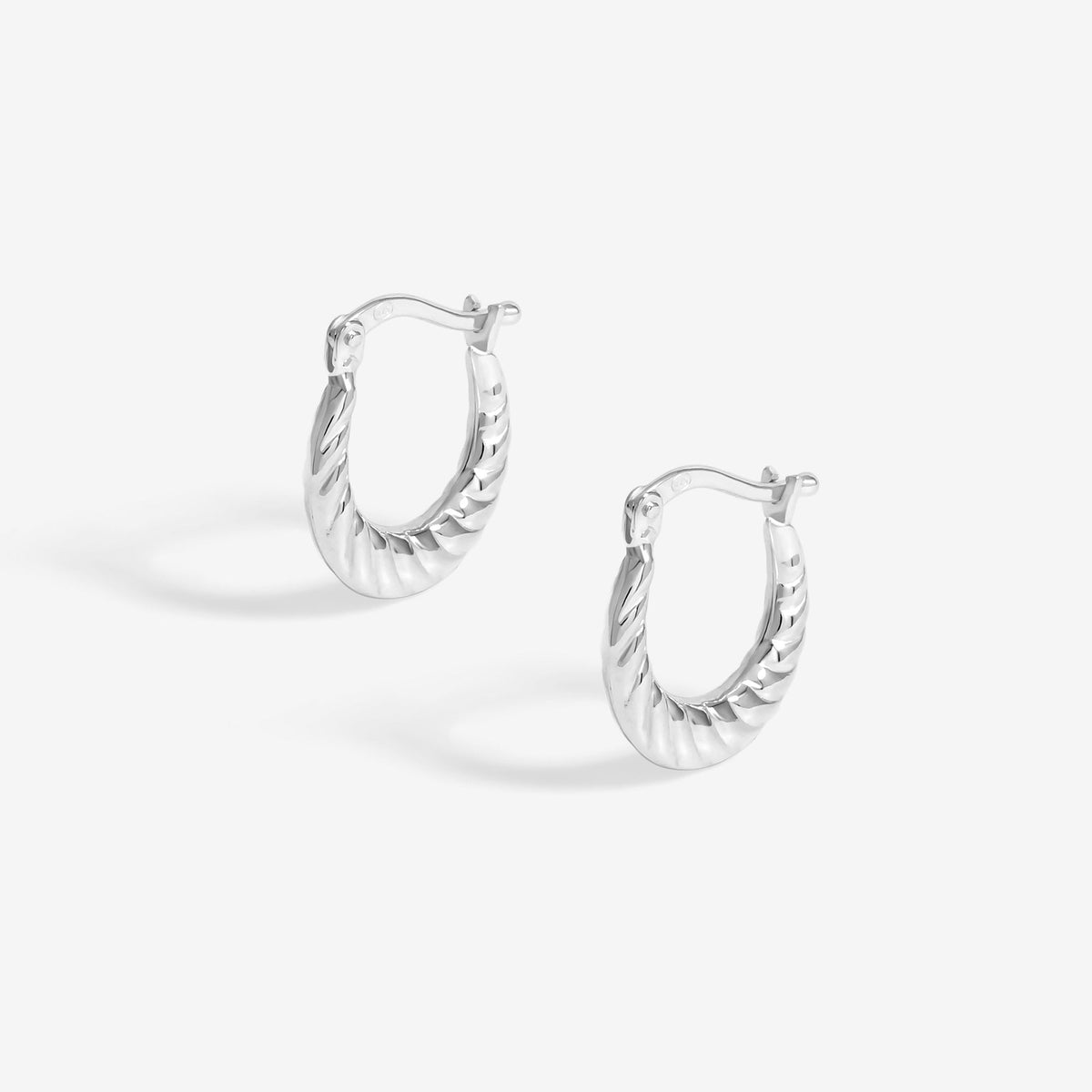 Simply Silver Sterling Silver 925 Polished Mini Twisted Hoop Earrings