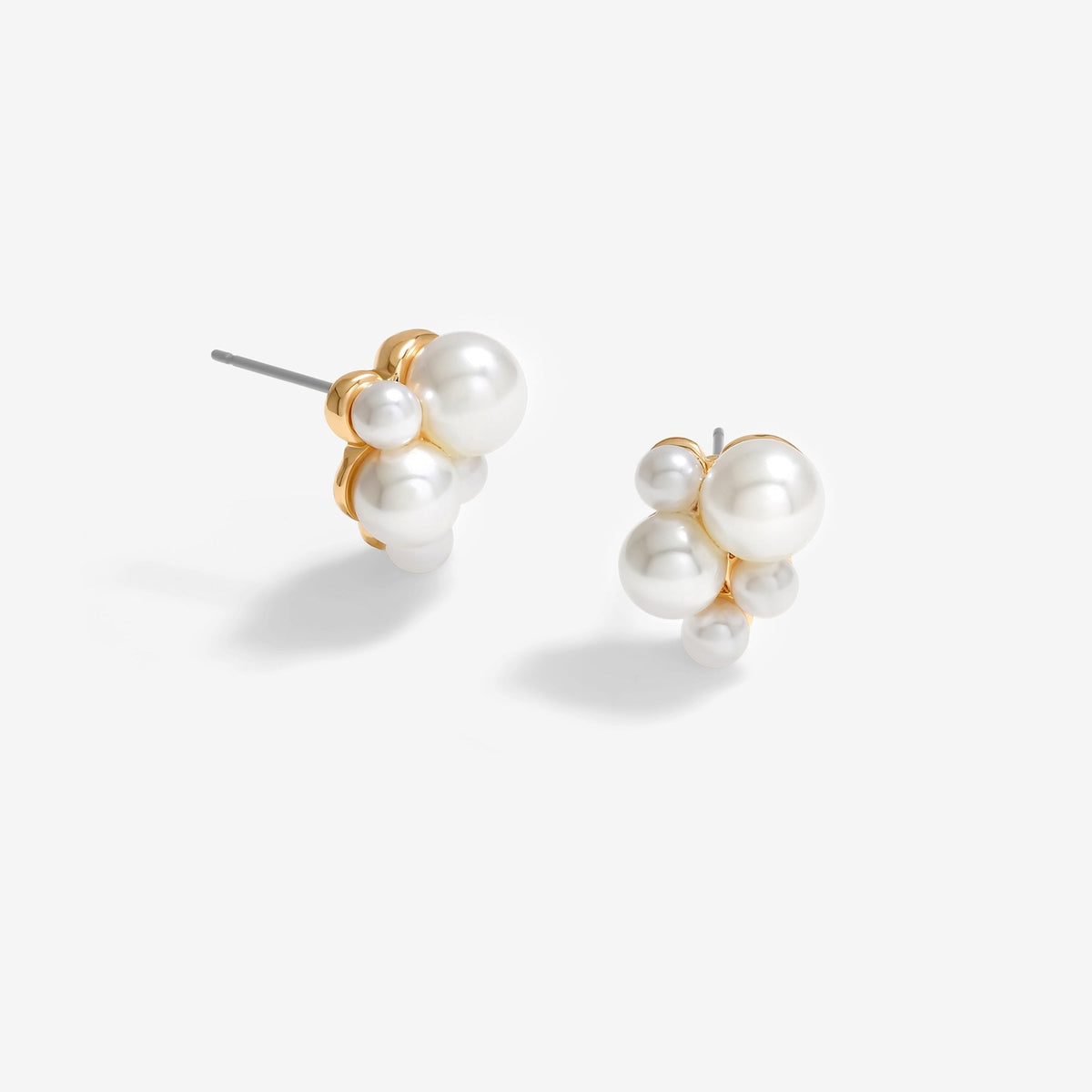 Jon Richard Gold Plated Clustered Pearl Stud Earrings