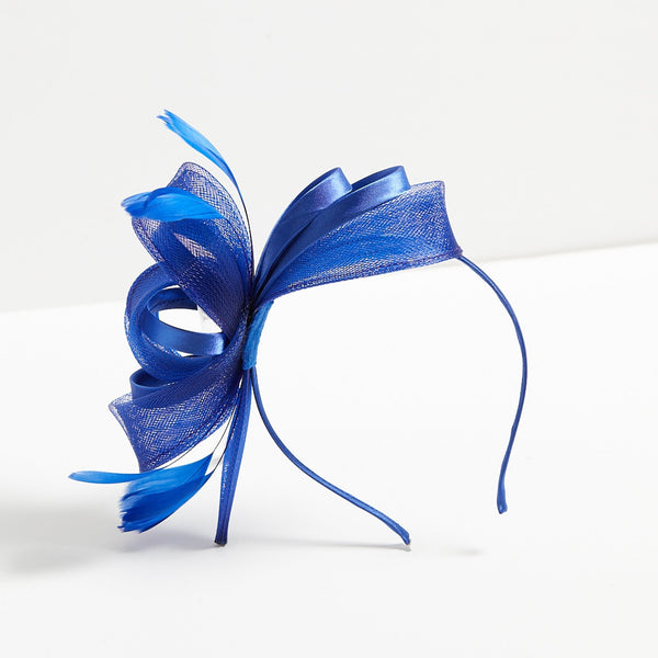 Jon Richard Medium Colbalt Blue Fascinator Headband