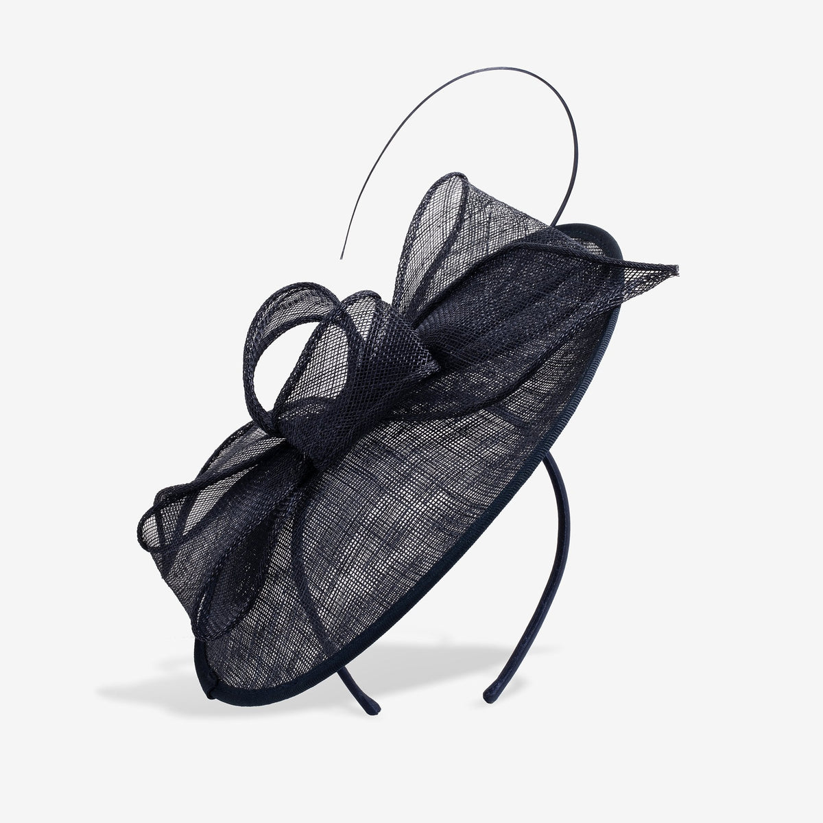 Jon Richard Navy Woven Bow Fascinator