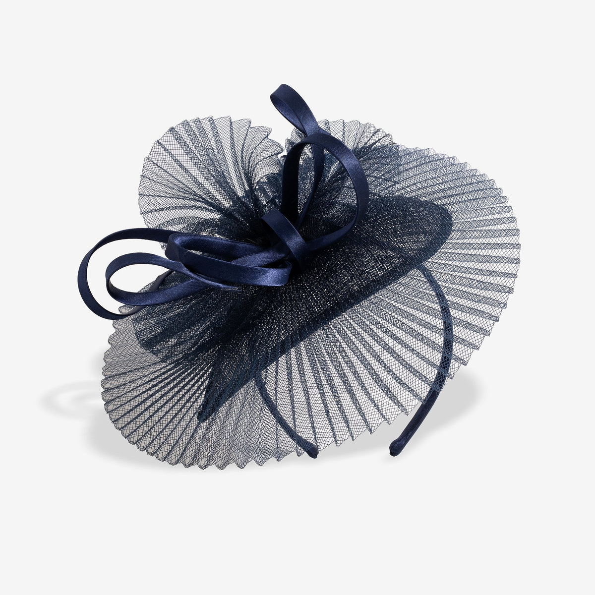 Jon Richard Navy Pleated Fascinator