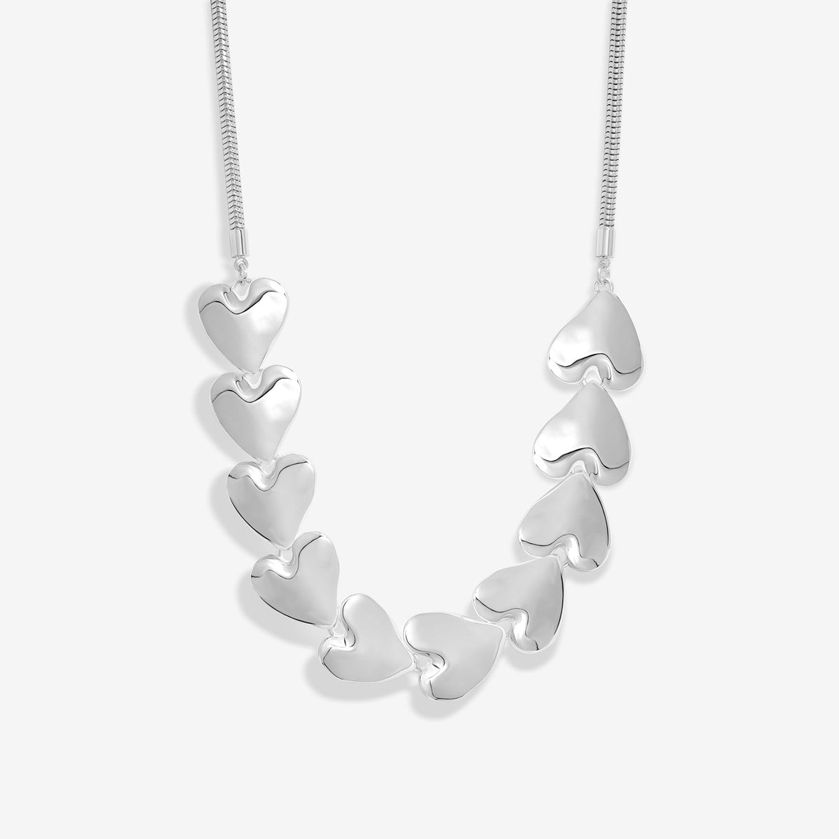 Mood Silver Polished Molten Heart Allway Necklace
