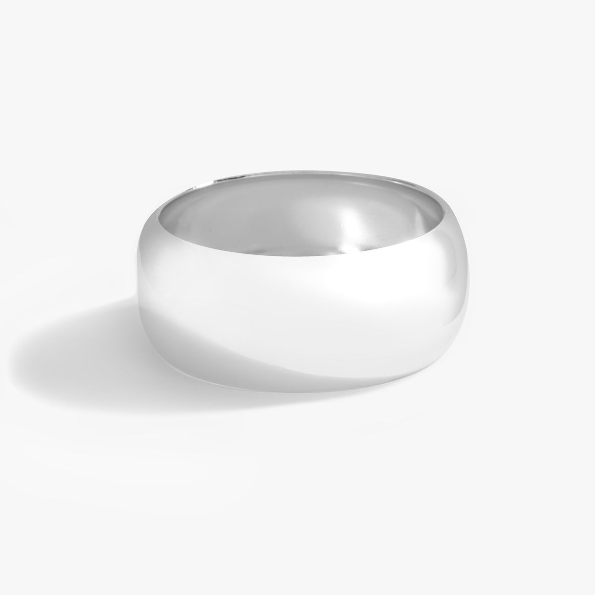 Mood Silver Polished Statement Bangle Bracelet