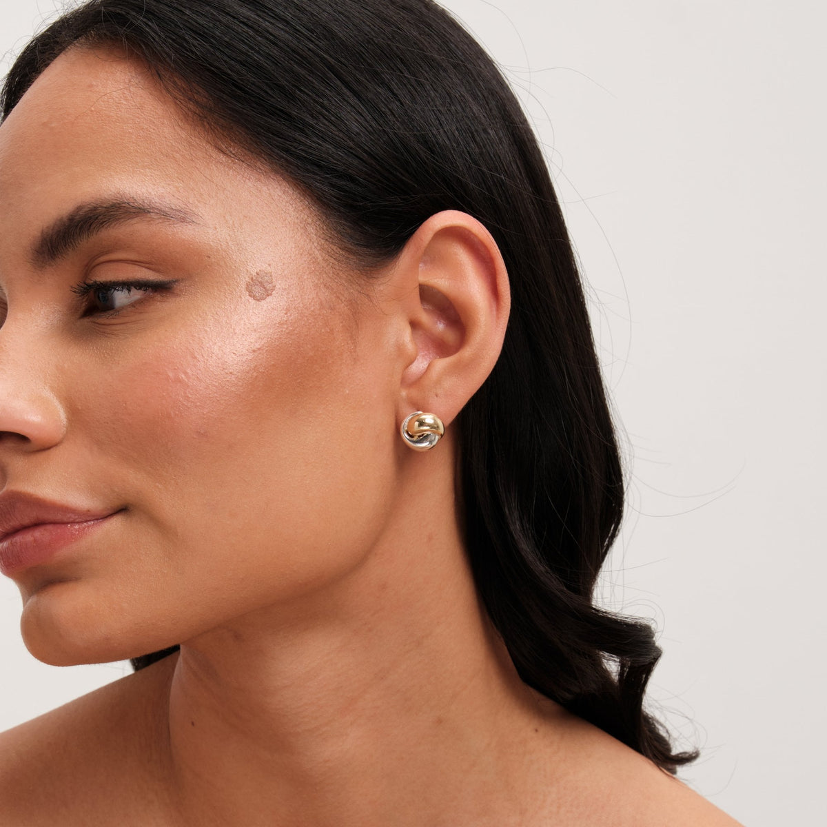 Jon Richard Two Tone Knot Studs