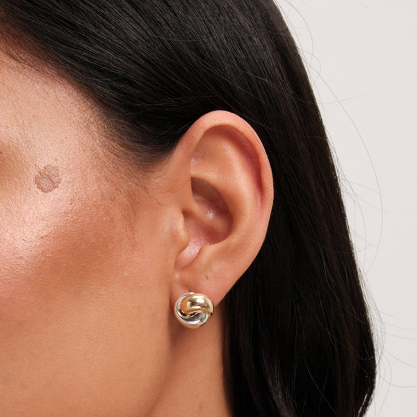 Jon Richard Two Tone Knot Studs