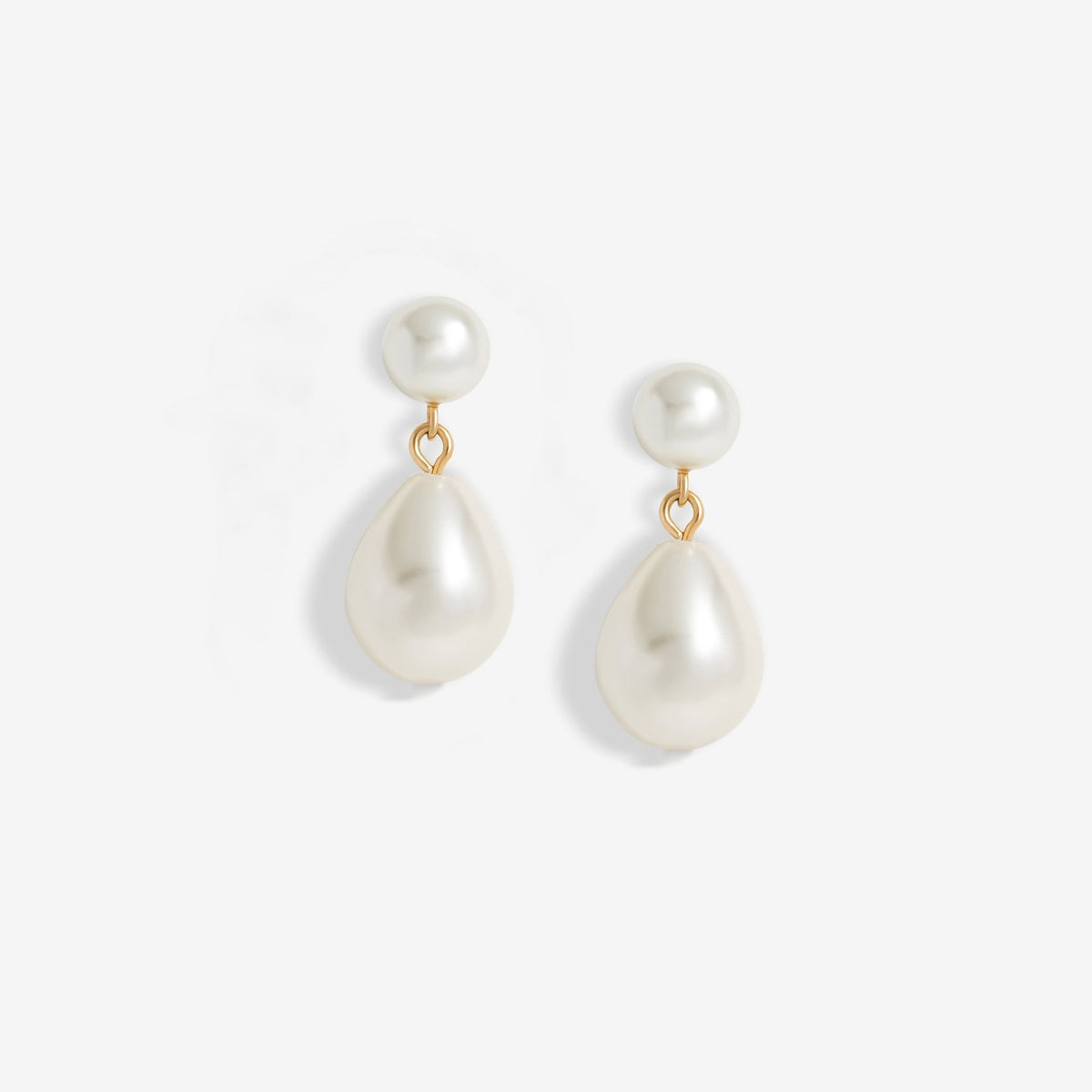 Jon Richard Gold Plated Pearl Peardrop Earrings