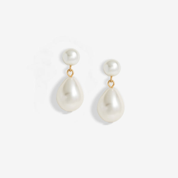 Jon Richard Gold Plated Pearl Peardrop Earrings