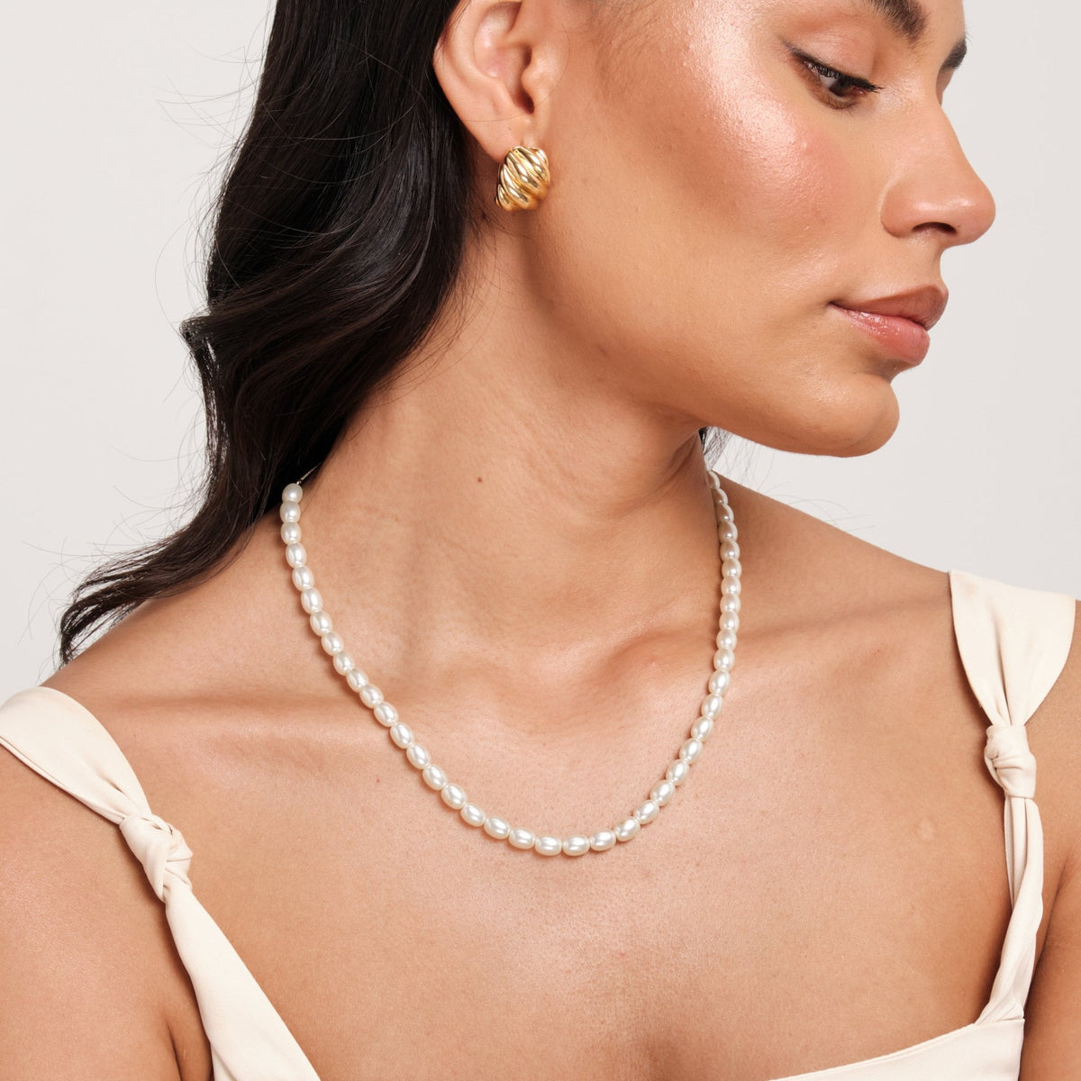 Jon Richard Gold Plated Adjustable Pearl Necklace
