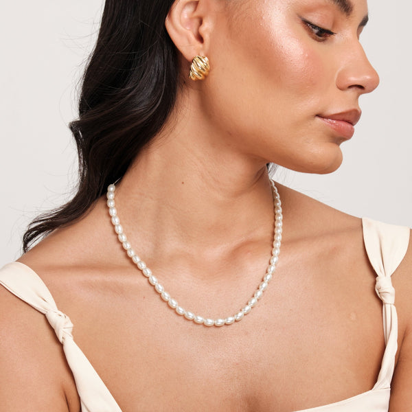 Jon Richard Gold Plated Adjustable Pearl Necklace