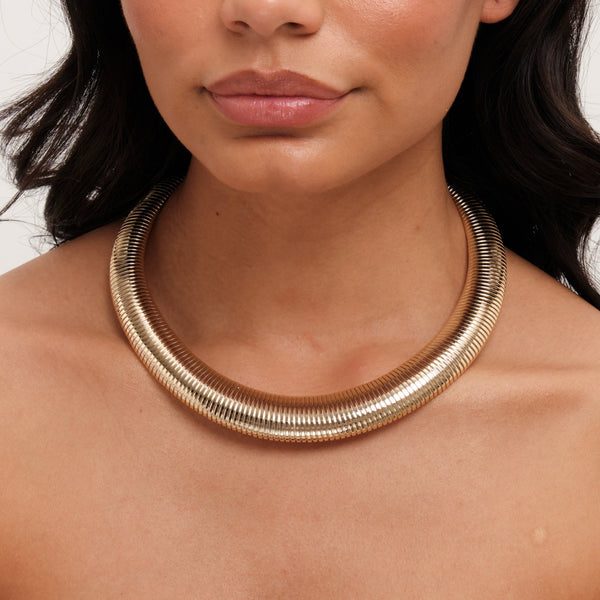 Jon Richard Gold Plated Statement Omega Necklace