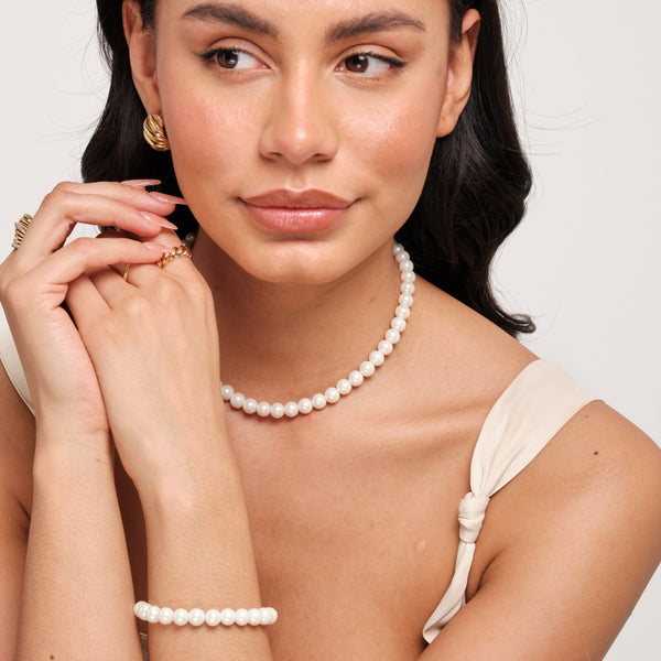 Jon Richard Gold Plated Magnetic Pearl Bracelet