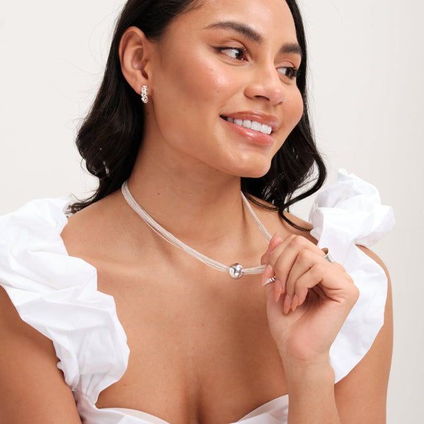 Mood Silver Chain Orb Allway Necklace