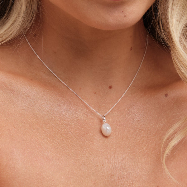 Simpy Silver Sterling Silver 925 Semi Precious Pearl Pendant
