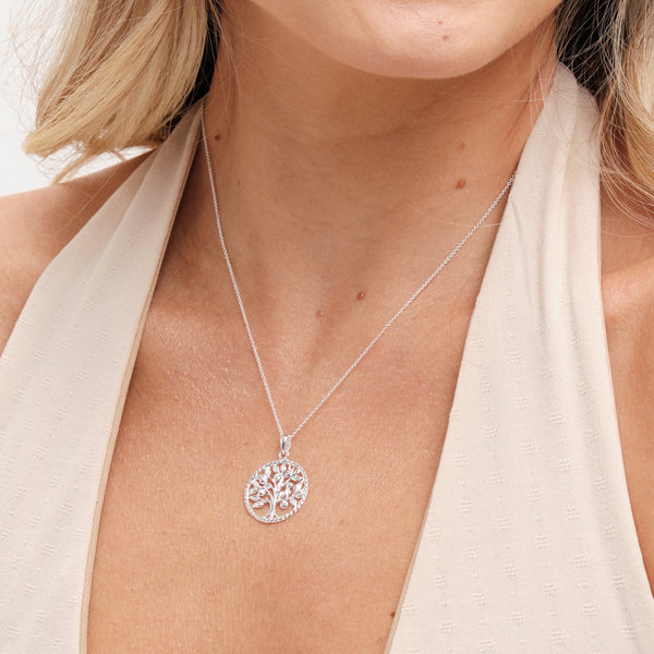 Simply Silver Sterling Silver 925 Tree Of Love Pendant