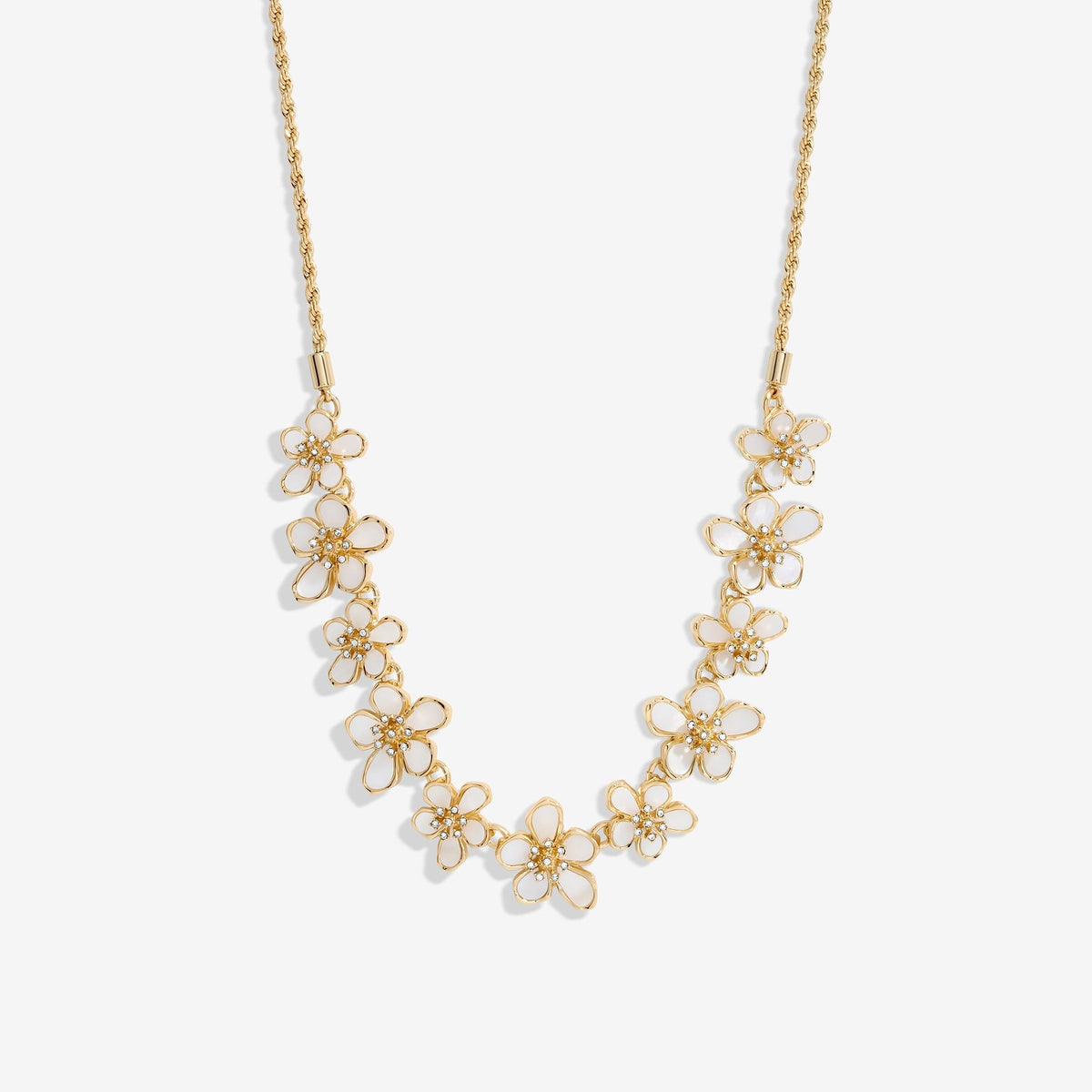 Jon Richard Gold Plated Mother Of Pearl Floral Necklace