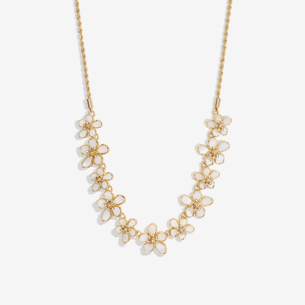 Jon Richard Gold Plated Mother Of Pearl Floral Necklace
