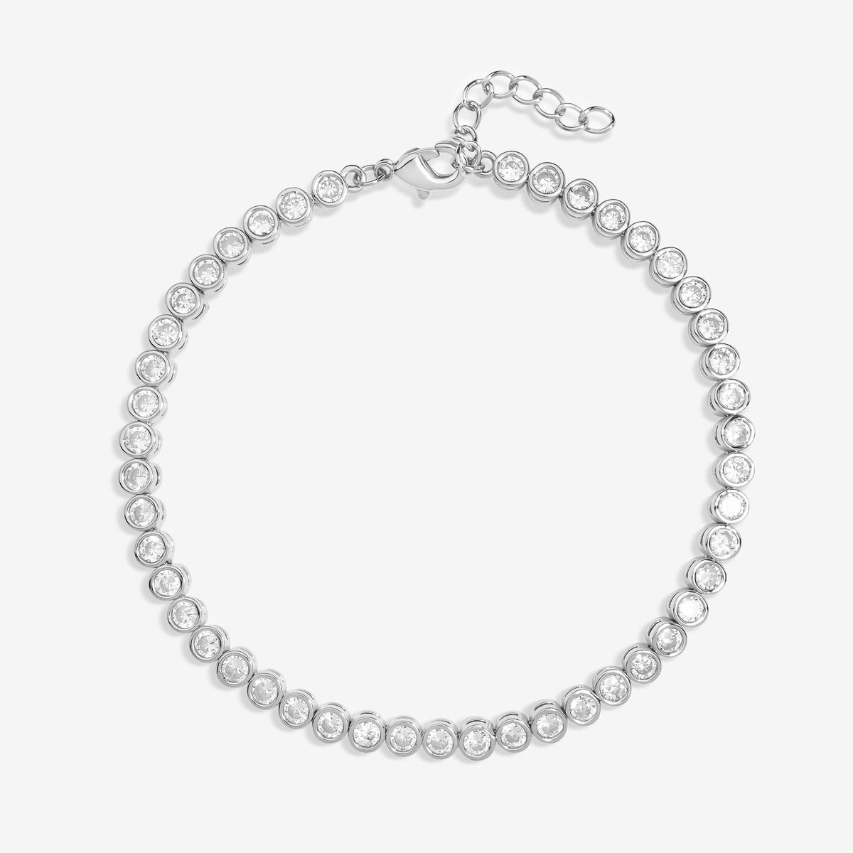 Jon Richard Silver Plated Cubic Zirconia Tennis Bracelet