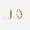 Mood Gold Neutral Bead Hoop Earrings
