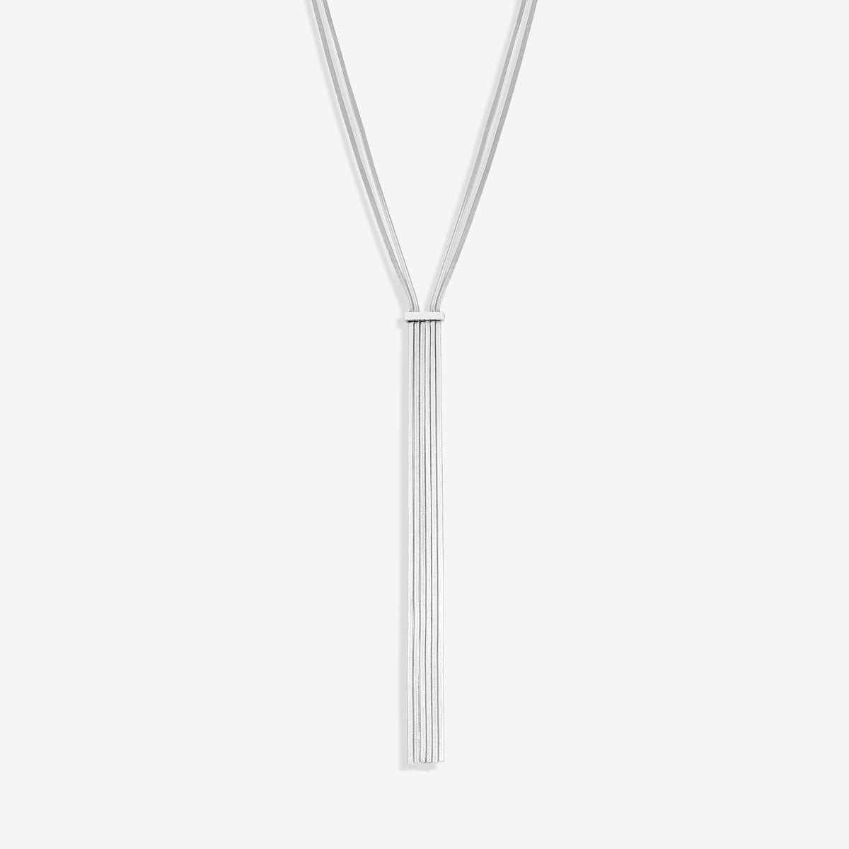 Mood Silver Slinky Chain Lariat Necklace