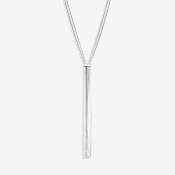 Mood Silver Slinky Chain Lariat Necklace