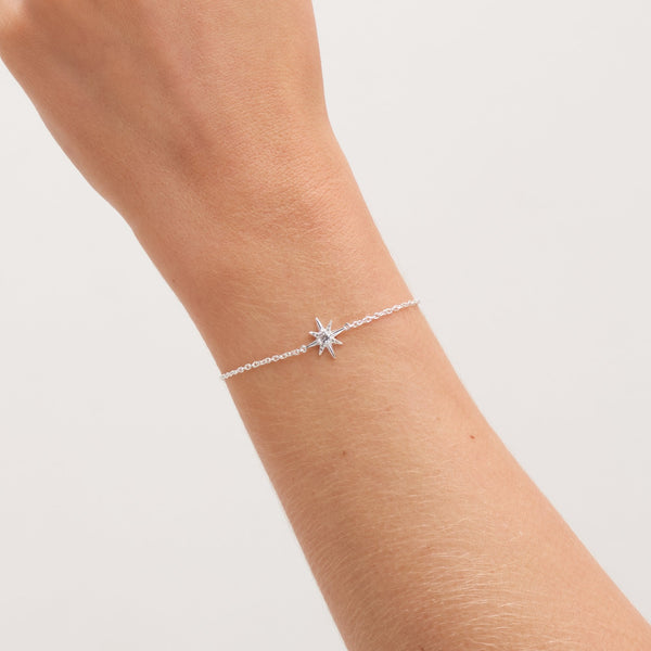 Simply Silver Sterling Silver 925 Cubic Zirconia Star Bracelet