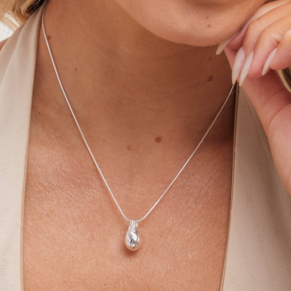Simply Silver Sterling Silver 925 Textured Nugget Pendant