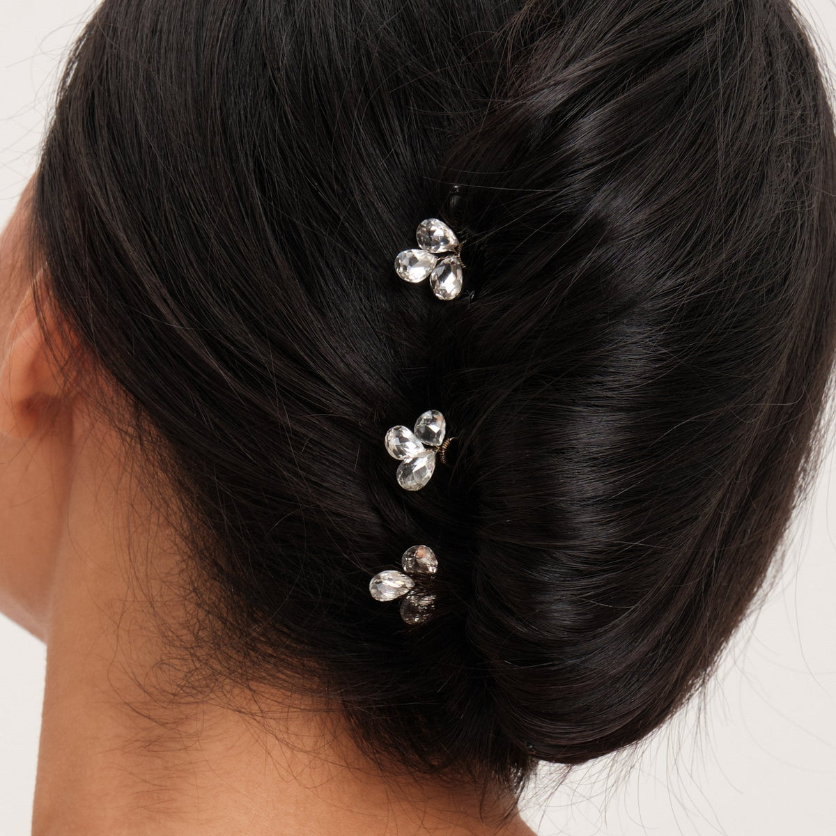 Jon Richard Gold Plated Crystal Leaf Hair Pins