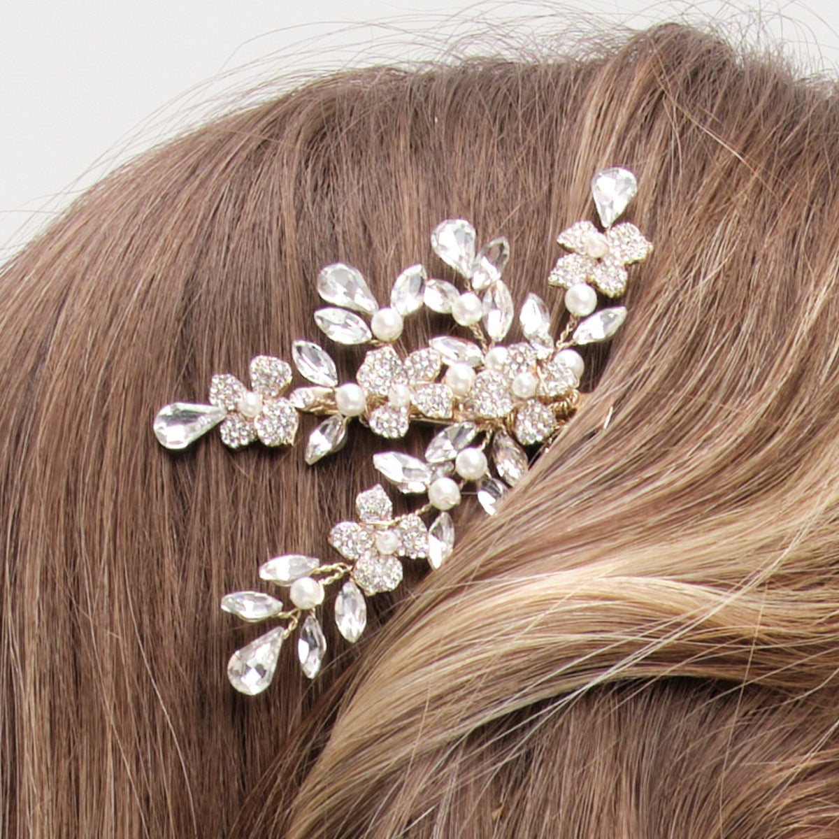 Jon Richard Silver Plated Pearl And Leaf Hair Comb