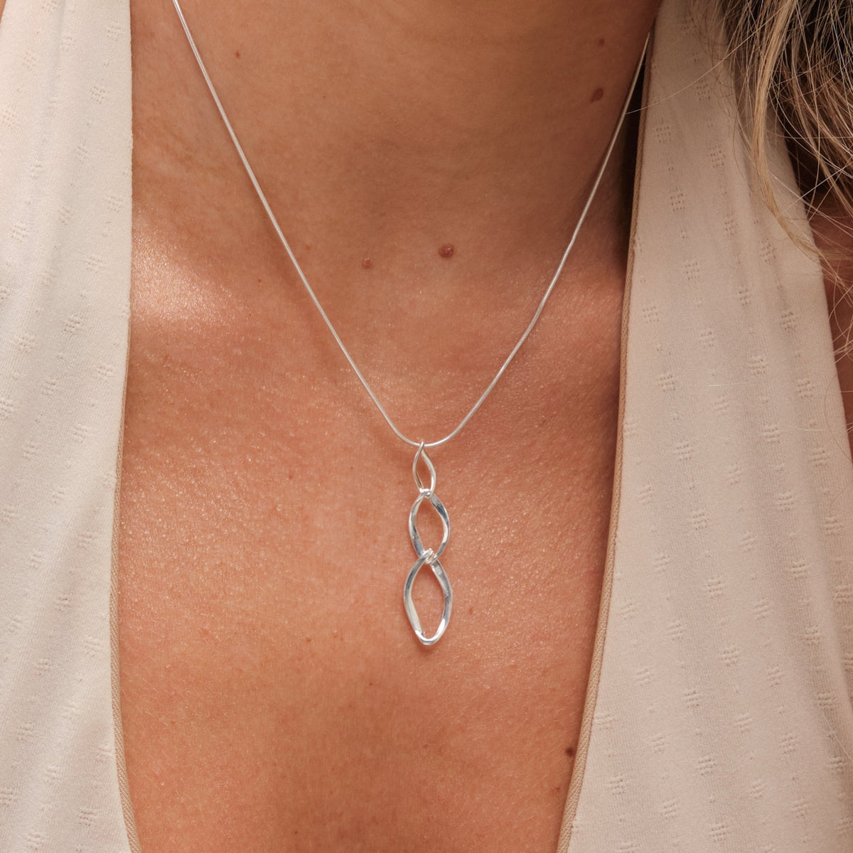 Simply Silver Sterling Silver 925 Polished Flat Spiral Pendant