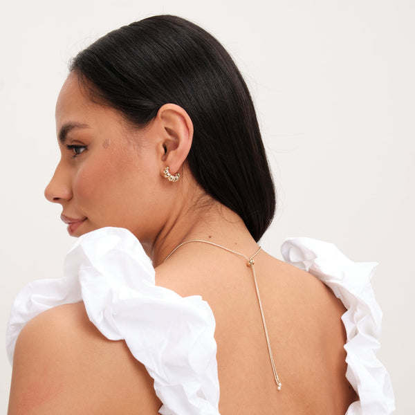 Inicio Gold Plated Twisted Polished Hoops - Gift Pouch