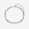 Jon Richard Rhodium Plated Mesh And Kiss Bracelet