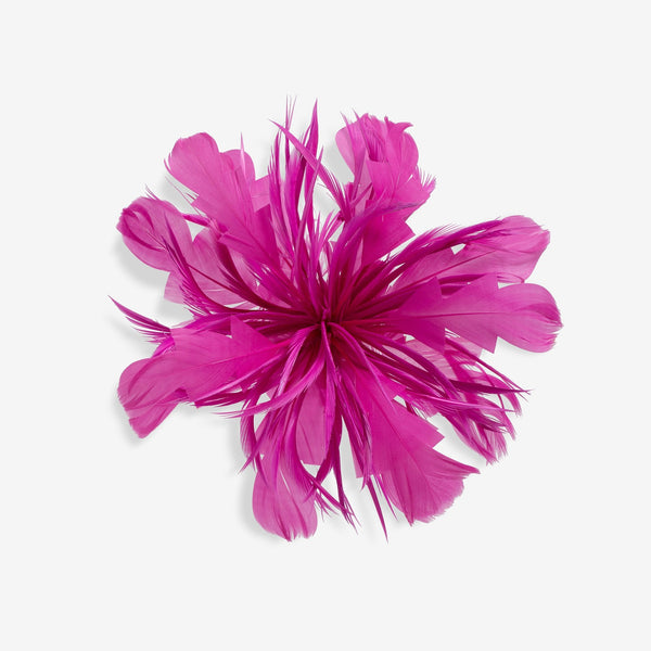 Jon Richard Fushia Statement Floral Clip Fascinator