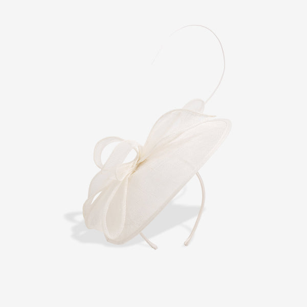 Jon Richard Ivory Woven Bow Fascinator