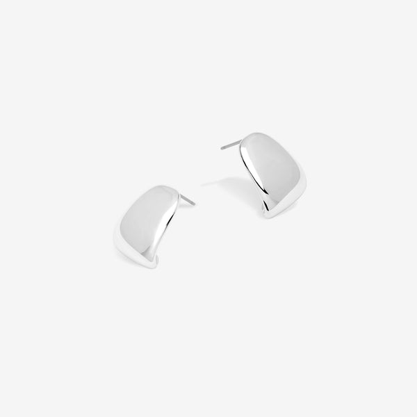 Jon Richard Silver Plated Polished Curved Earrings
