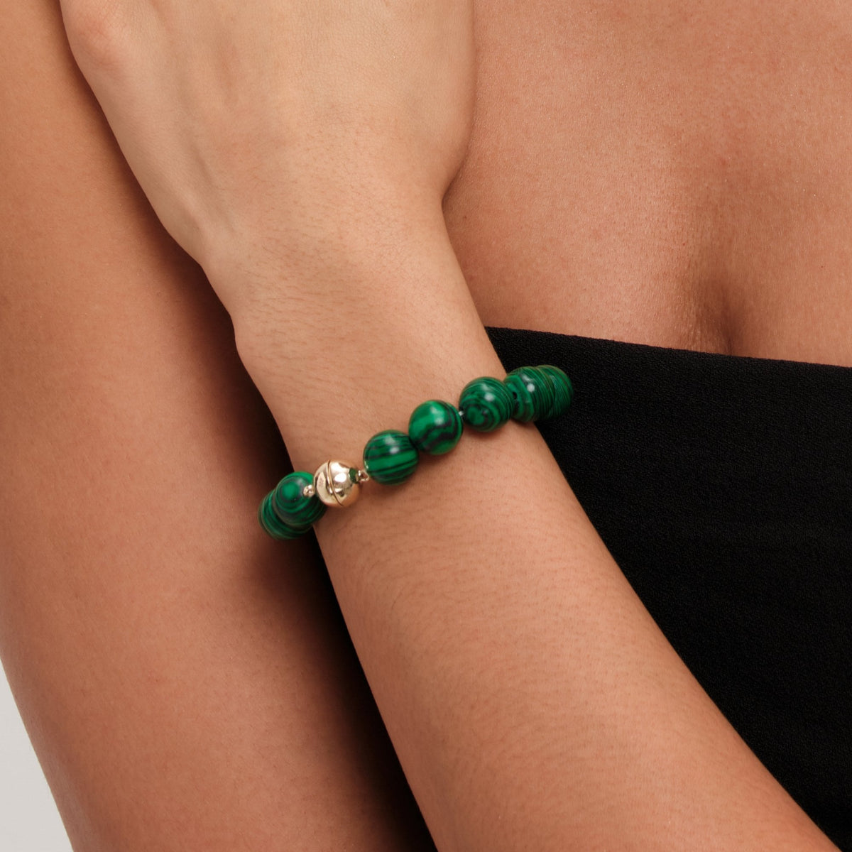 Jon Richard Gold Plated Malachite Bracelet