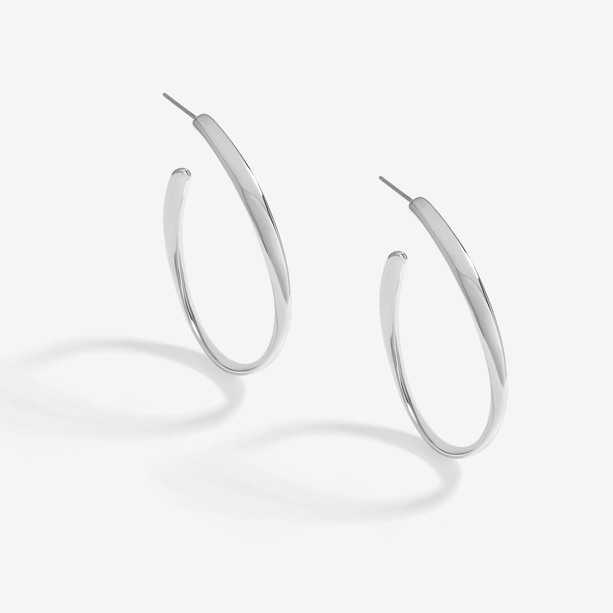 Jon Richard Silver Plated Polished Twist Hoop Earrings