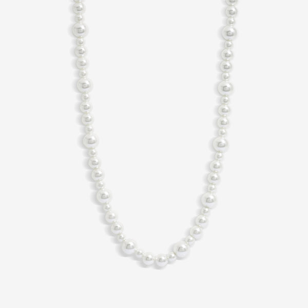 Mood Gold Cream Pearl Strand T-Bar Necklace