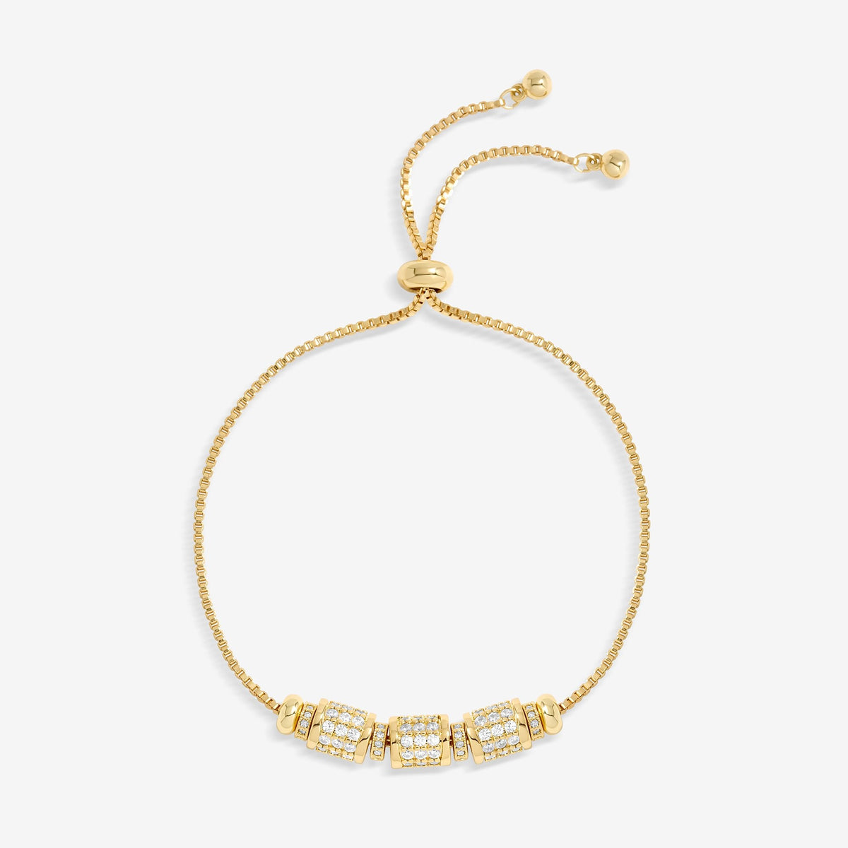 Jon Richard Gold Plated Pave Charm Toggle Bracelet