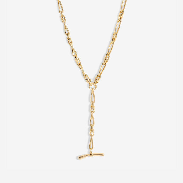Jon Richard Gold Plated T Bar Necklace