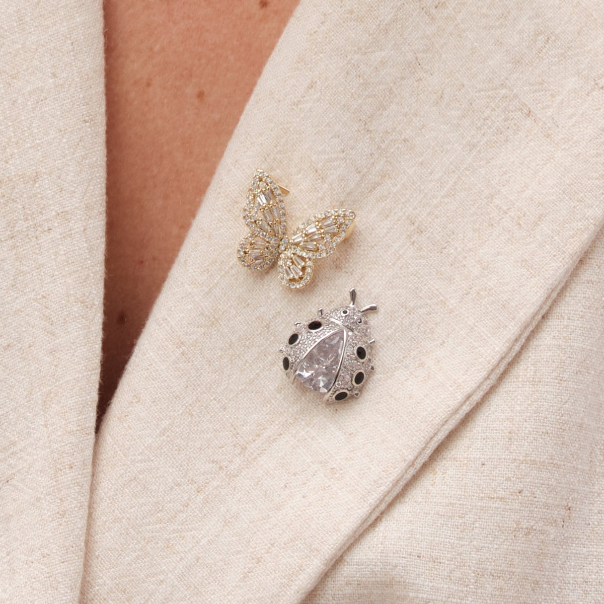 Jon Richard Bug Brooch - Pack Of 2 - Gift Boxed