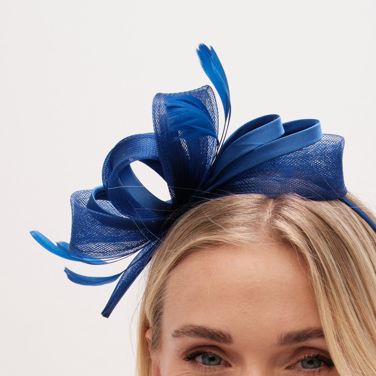 Jon Richard Medium Colbalt Blue Fascinator Headband