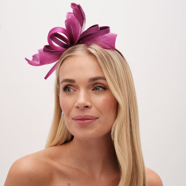 Jon Richard Medium Berry Fascinator Headband