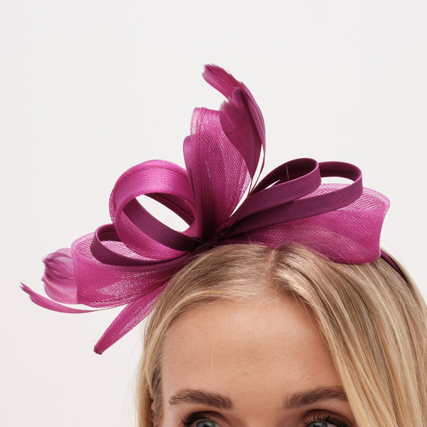Jon Richard Medium Berry Fascinator Headband