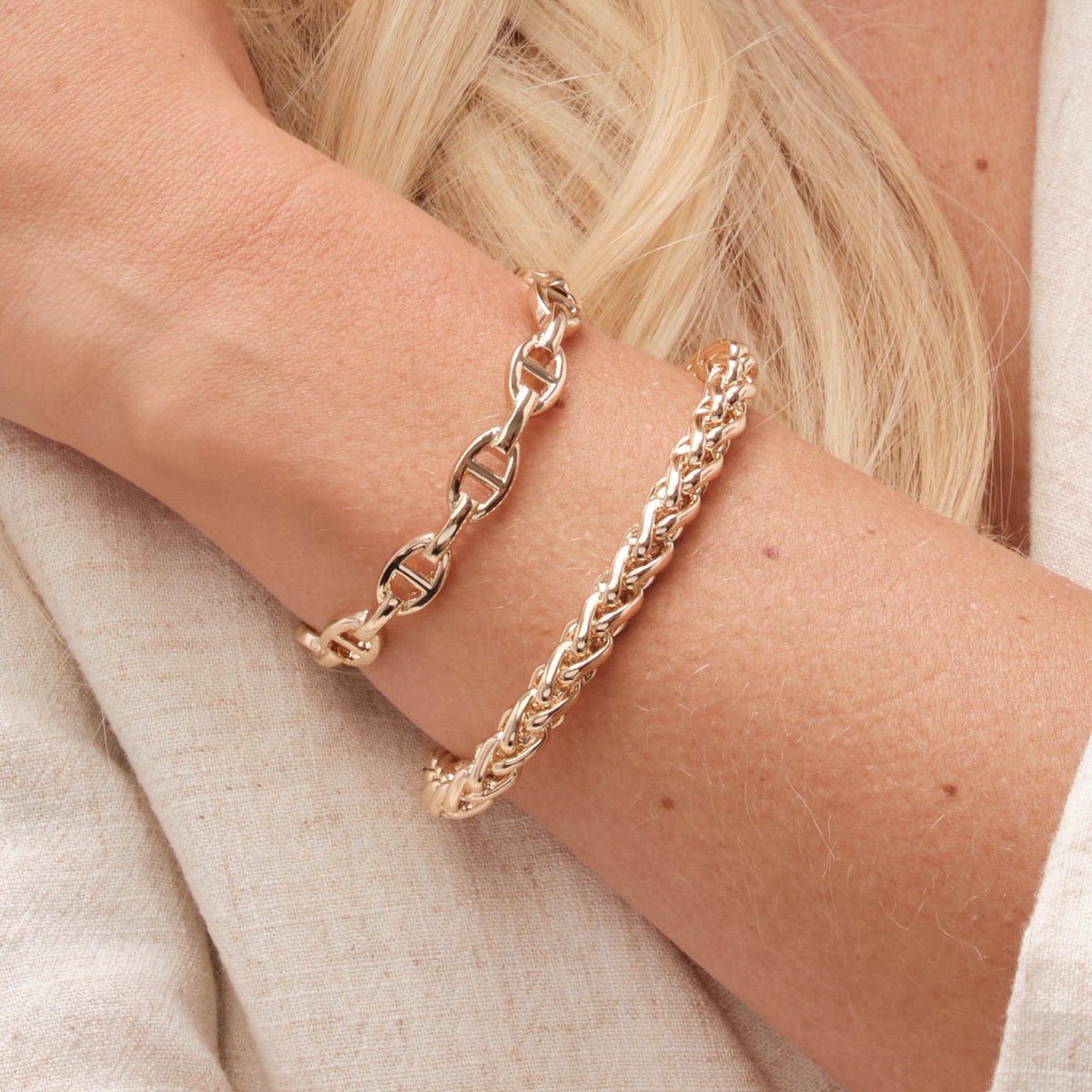 Jon Richard Gold Plated Polished Entwined Cuff