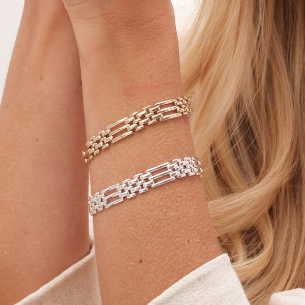 Jon Richard Silver Plated Gate Chain Bracelet
