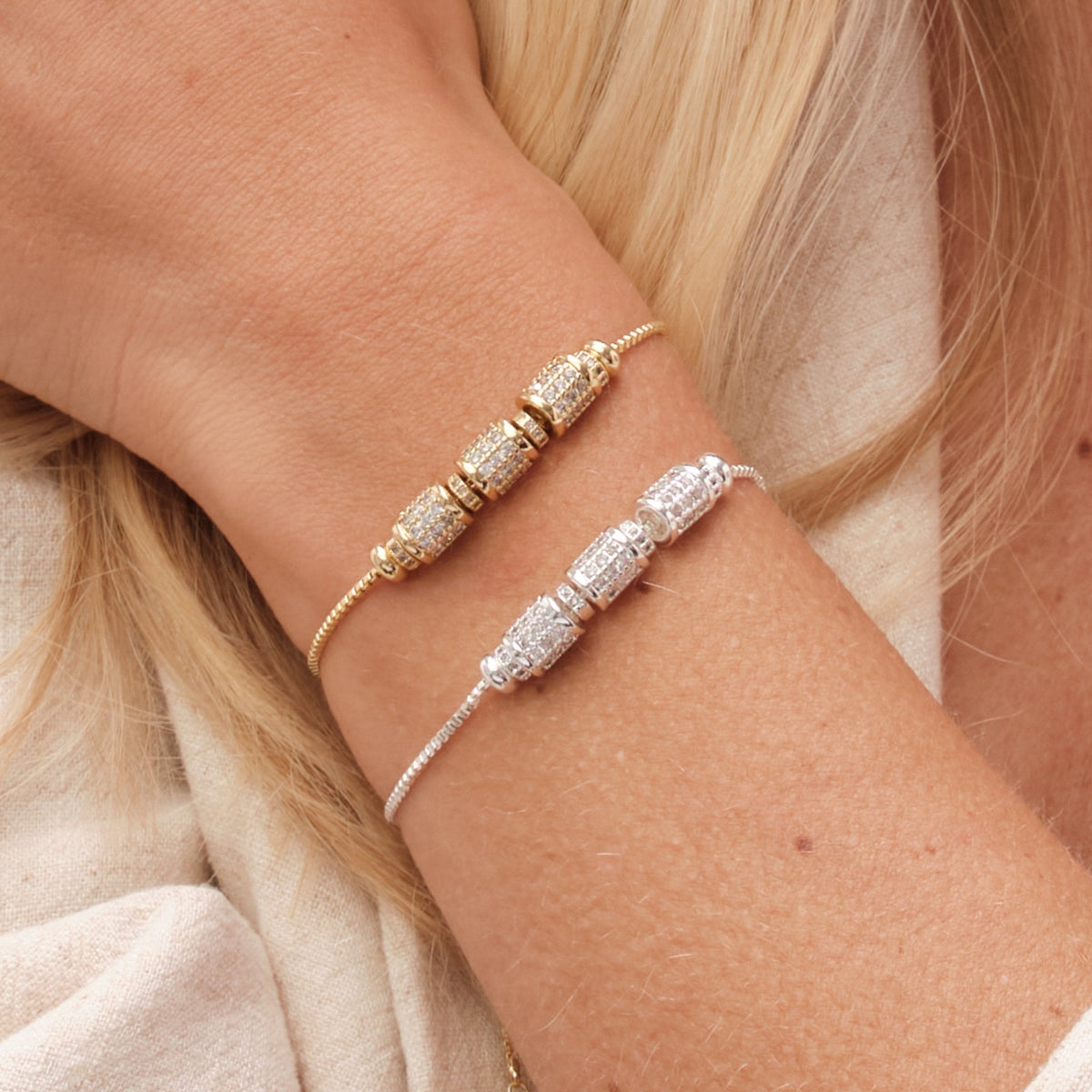 Jon Richard Gold Plated Pave Charm Toggle Bracelet