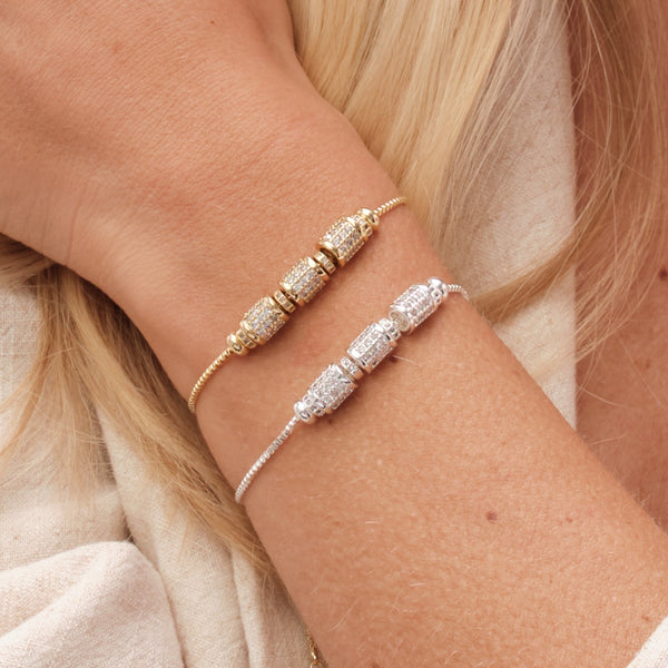 Jon Richard Gold Plated Pave Charm Toggle Bracelet