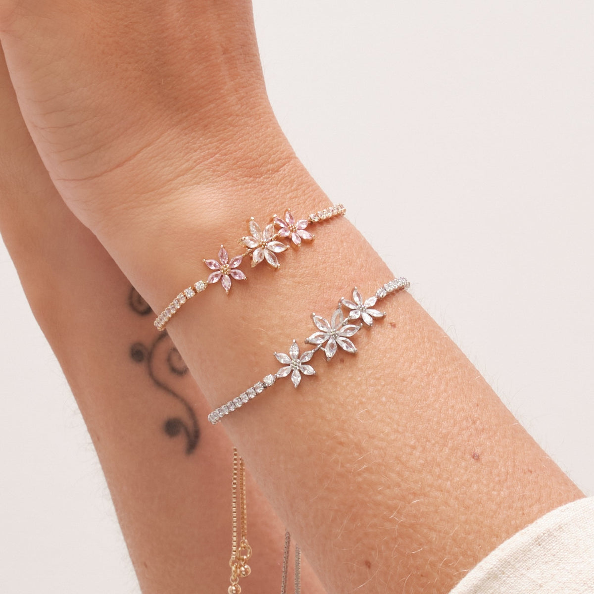 Jon Richard Silver Plated Floral Toggle Bracelet