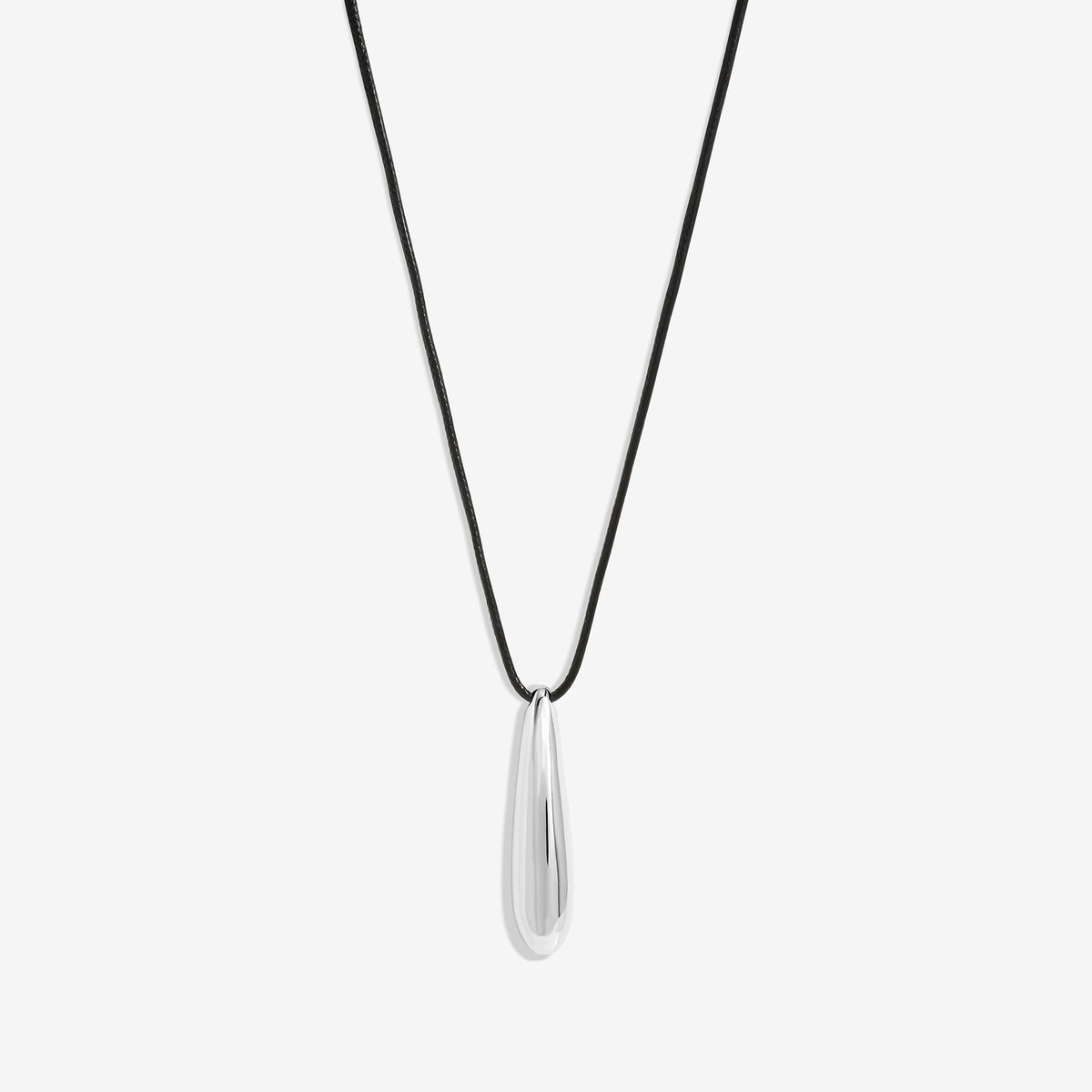Jon Richard Silver Teardrop Cord Necklace